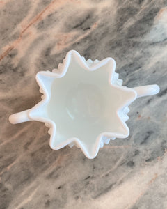 Hobnail Milk Glass Star Vase