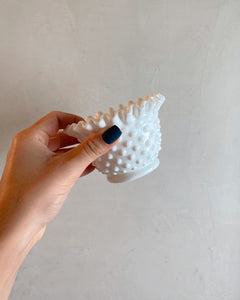 Hobnail Milk Glass Mayonnaise Bowl