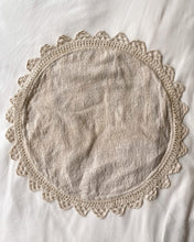 Load image into Gallery viewer, Tea Stained Circle Crochet Doily
