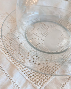 Etched Glass Plate with Lid