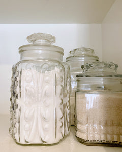 Three Piece Glass Canister Set