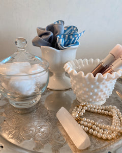 Hobnail Milk Glass Mayonnaise Bowl