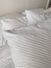 Load image into Gallery viewer, Grey Stripe Pillow Sham
