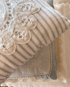 Stripes and Heart Pillow Sham