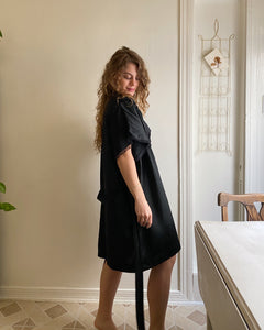 Silk Lace Black Robe