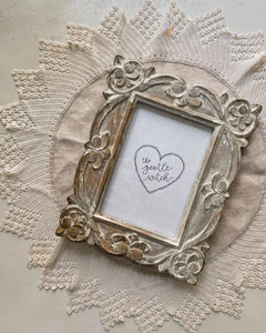 White Washed Wood Frame