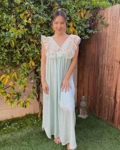 Mint Lace and Flowers Dior Gown