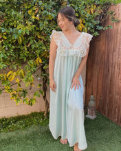 Load image into Gallery viewer, Mint Lace and Flowers Dior Gown
