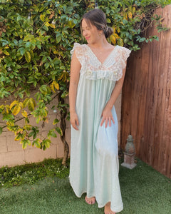 Mint Lace and Flowers Dior Gown