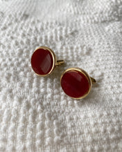 Load image into Gallery viewer, Wine Gold Cufflinks
