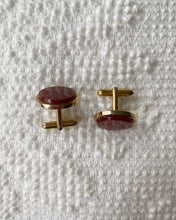Load image into Gallery viewer, Wine Gold Cufflinks
