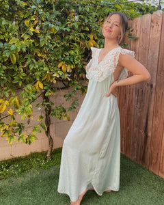 Mint Lace and Flowers Dior Gown