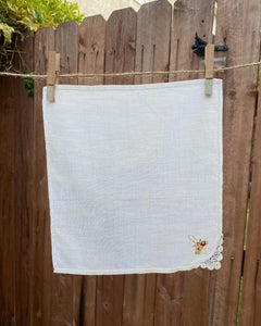 Dainty Flower Basket Hanky