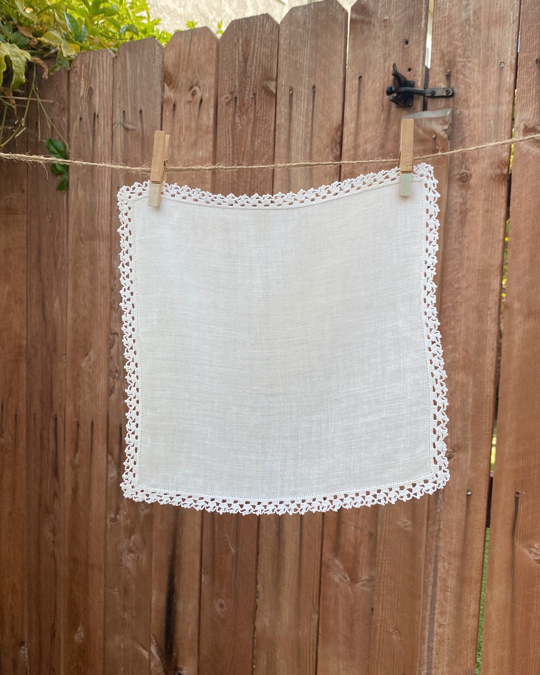 White Linen Hanky