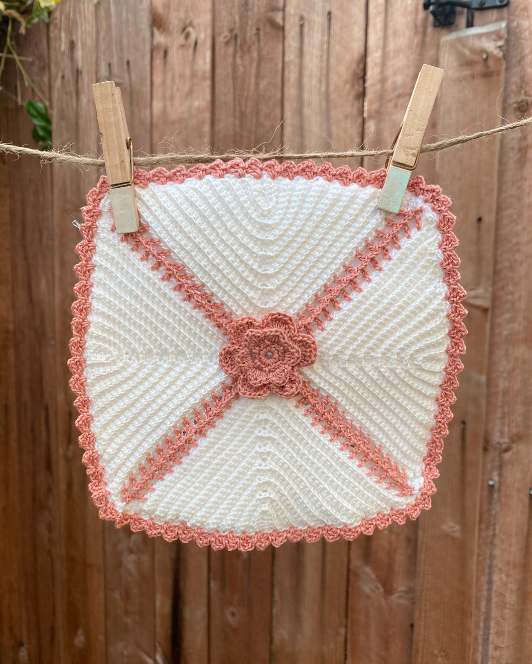 Pink Flower Potholder