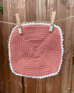 White Flower Potholder