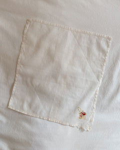 Dainty Flower Basket Hanky