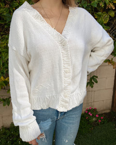 White Knitted Cardigan