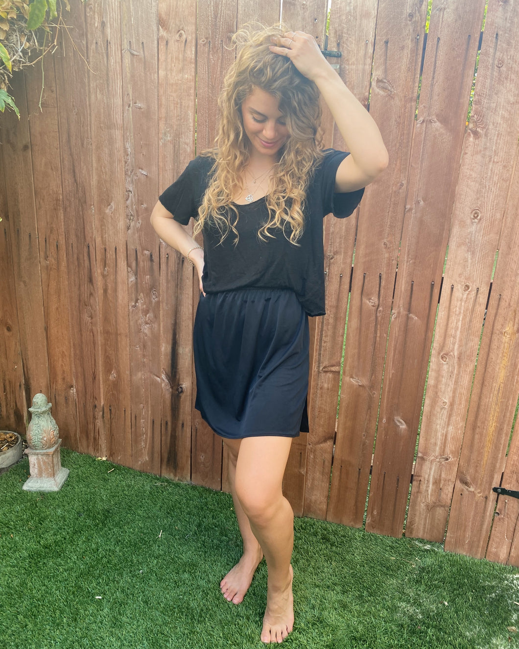 Black Mini Skirt Slip