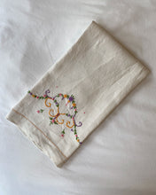 Load image into Gallery viewer, Rosebud Embroidered Tea Towel
