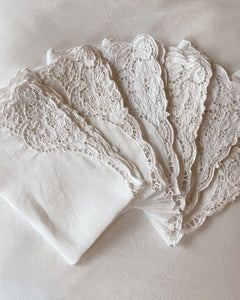 White Embroidered Napkins