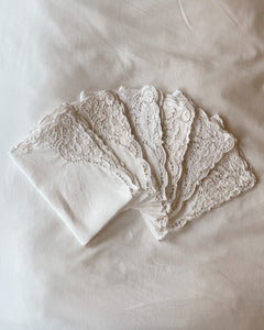 White Embroidered Napkins