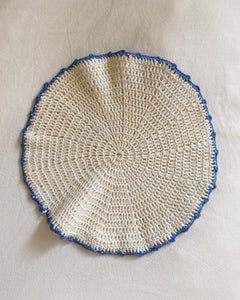 Blue + White Round Potholder