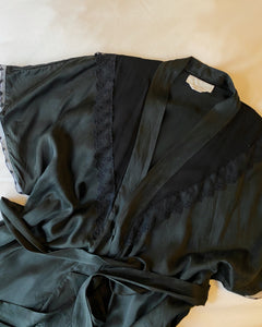 Silk Lace Black Robe