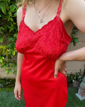 Load image into Gallery viewer, Red Flower Slip Dress
