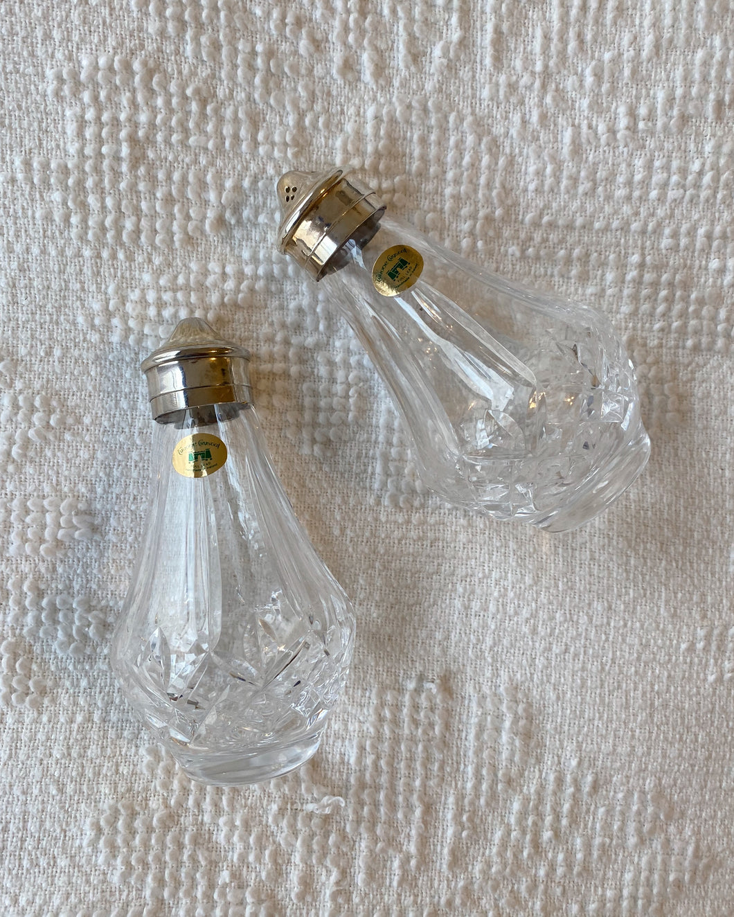 Crystal Salt + Pepper Shakers