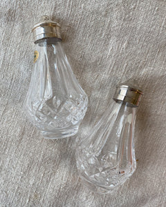 Crystal Salt + Pepper Shakers