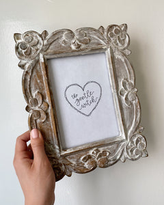 White Washed Wood Frame