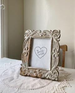 White Washed Wood Frame