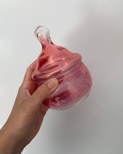 Pink Glass Jar