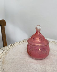 Pink Glass Jar