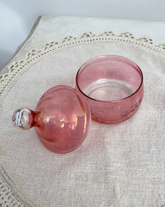 Pink Glass Jar