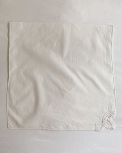 Ten White Leaf Napkins