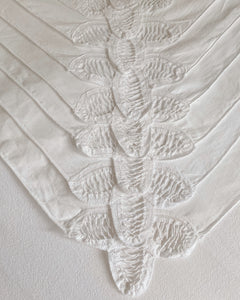 Ten White Leaf Napkins