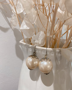 Large Pearl Drop Earrings