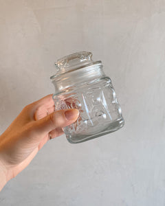 Two Piece Mini Glass Canister Set