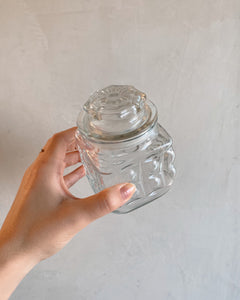 Two Piece Mini Glass Canister Set