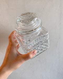 Two Piece Mini Glass Canister Set