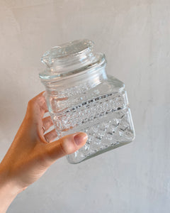 Two Piece Mini Glass Canister Set