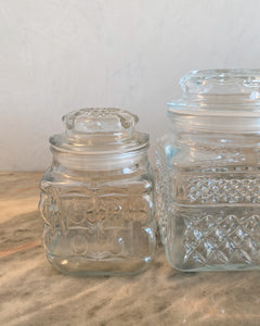 Two Piece Mini Glass Canister Set