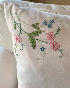 Large Embroidered Pillow Sham