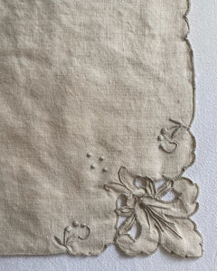 Grey Embroidered Napkin