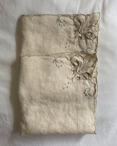 Grey Embroidered Napkin