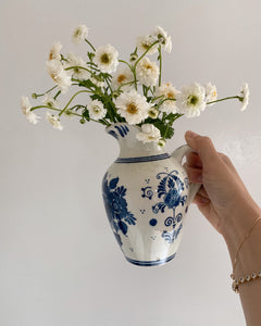 Blue Floral Pitcher