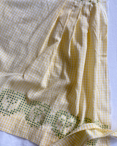 Yellow Gingham Children's Half Apron