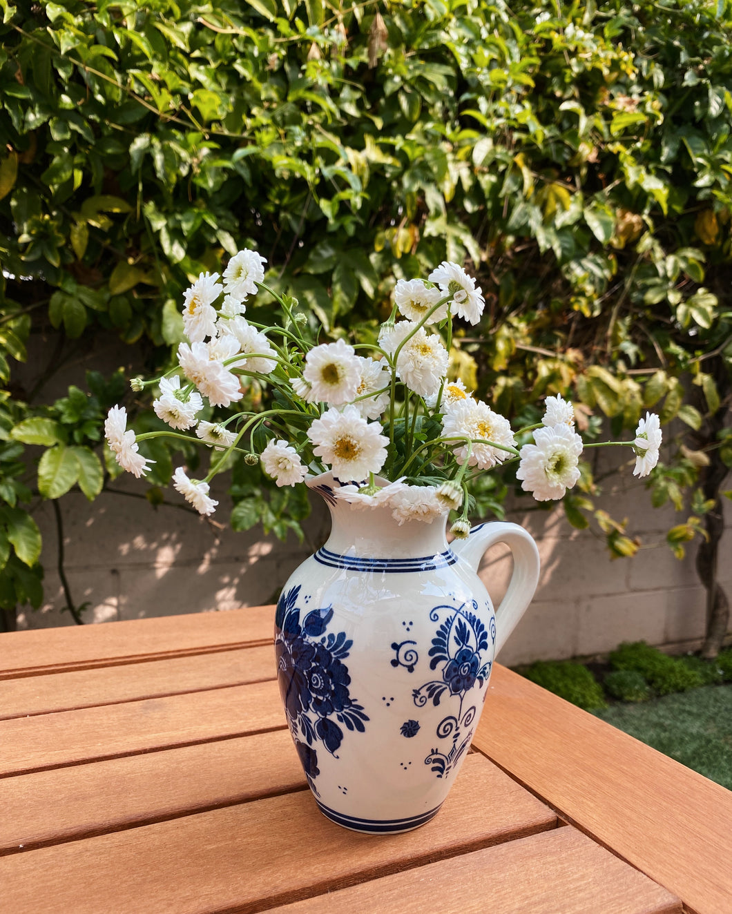 Blue Floral Pitcher